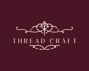 Seamstress Needle Thread logo design