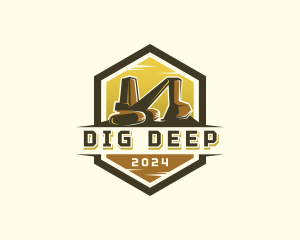 Digging Machinery Excavator logo design