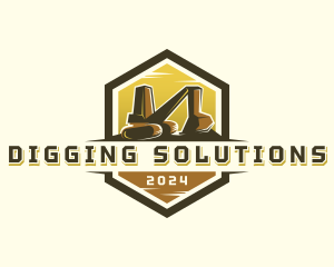 Digging Machinery Excavator logo design