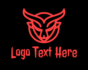 Tattoo - Evil Goat Horns logo design