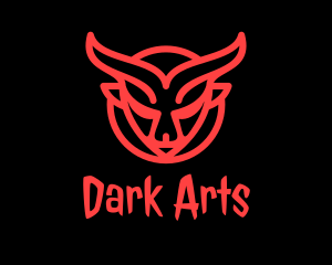 Satanic - Evil Goat Horns logo design