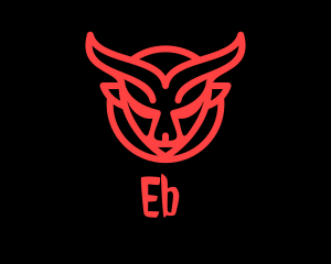 Scary - Evil Goat Horns logo design