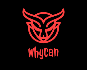 Scary - Evil Goat Horns logo design