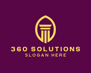 Legal Column Pillar Bank logo design