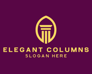 Legal Column Pillar Bank logo design