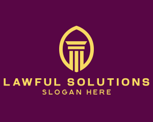 Legal - Legal Column Pillar Bank logo design