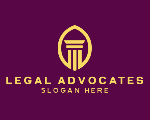 Legal Column Pillar Bank logo design