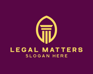 Legal Column Pillar Bank logo design