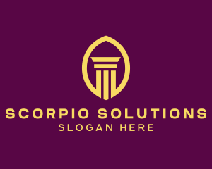 Legal Column Pillar Bank logo design