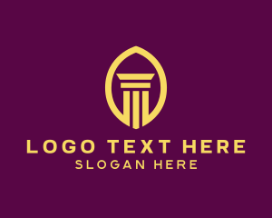 Investment - Legal Column Pillar Bank logo design