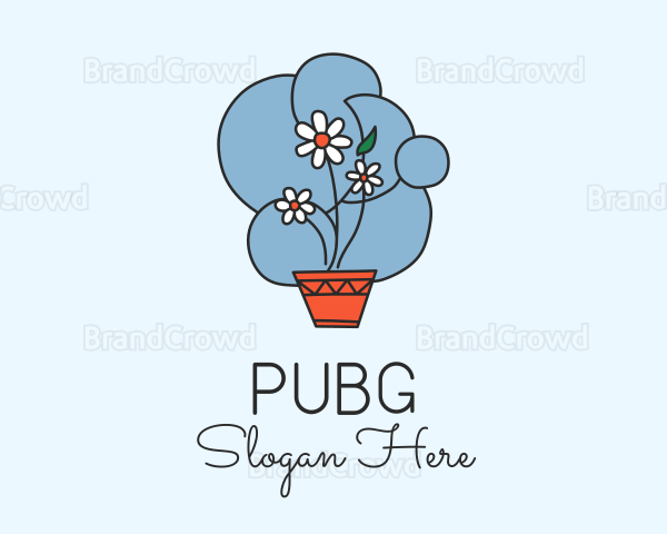 Flower Pot Decoration Logo