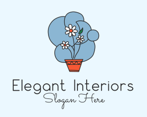 Flower Pot Decoration  logo design