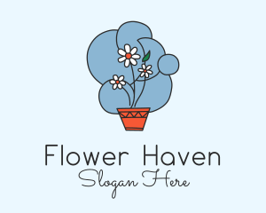 Flower Pot Decoration  logo design