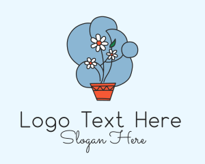 Florist - Flower Pot Decoration logo design