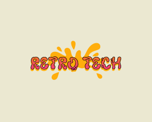 Funky Retro Splash logo design