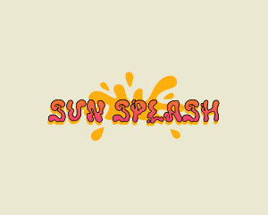 Funky Retro Splash logo design