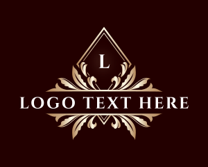 Elegant - Diamond Floral Leaf logo design