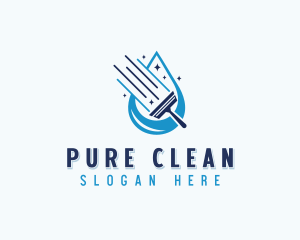 Squeegee Cleaning Sanitation logo design