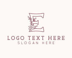 Florist - Spa Letter E logo design
