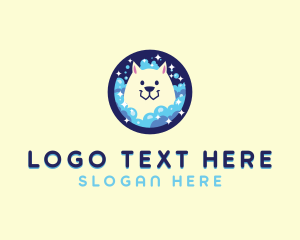 Dog Bath Grooming logo design