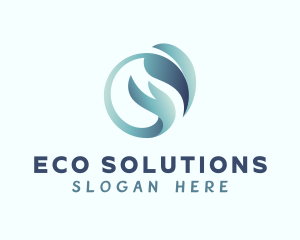 Environment Leaf Hand logo design