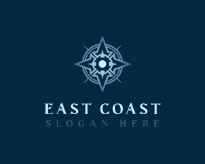 East - Modern Direction Compass logo design