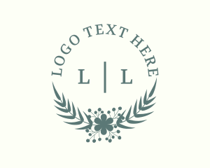 Lettermark - Flower Wreath Nature logo design