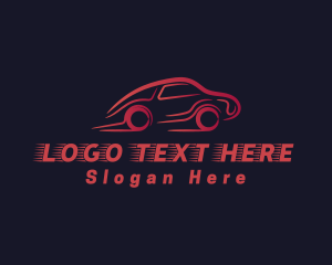 Car Dealer - Red Car Racing logo design