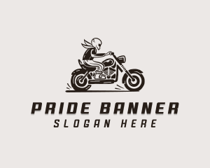 Skull Motorcycle Biker Logo