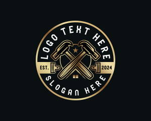 Carpentry - Carpentry Hammer Handyman logo design