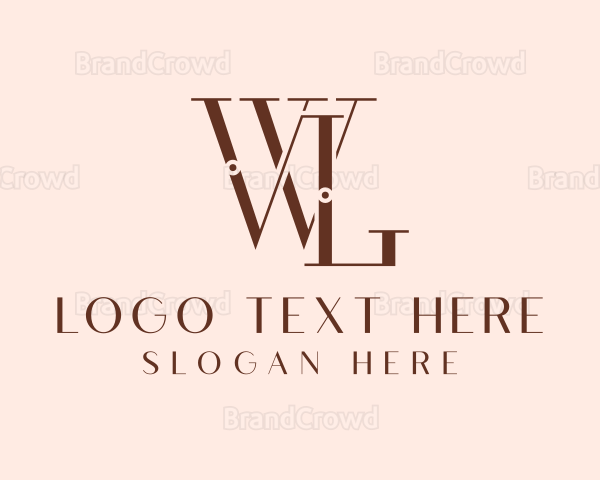 Elegant Quirky Business Letter WL Logo