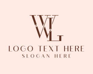Monogram - Elegant Quirky Business Letter WL logo design