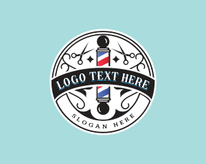 Hair Trim - Barber Grooming Stylist logo design