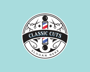 Barber Grooming Stylist logo design