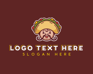 Mexican Cuisine - Mexican Taco Moustache logo design