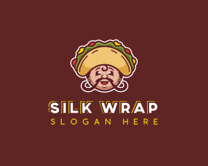 Mexican Taco Moustache logo design