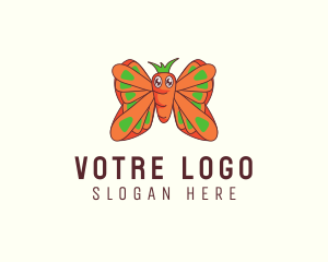 Flying Butterfly Carrot Logo
