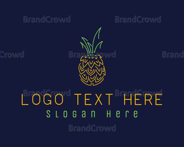 Sweet Pineapple Fruit Logo