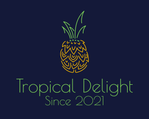 Pineapple - Tropical Pineapple Fruit logo design