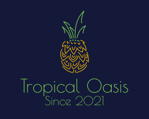 Tropical - Tropical Pineapple Fruit logo design