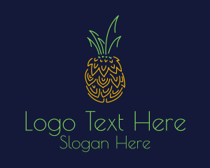 Tropical Pineapple Fruit  Logo