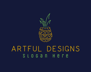 Sweet Pineapple Fruit  logo design