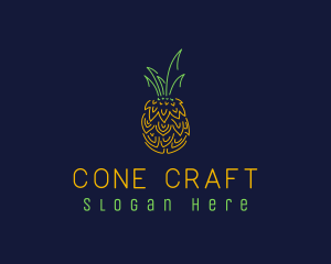 Sweet Pineapple Fruit  logo design