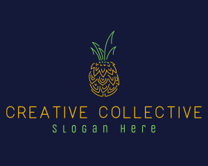 Sweet Pineapple Fruit  logo design