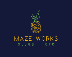 Sweet Pineapple Fruit  logo design