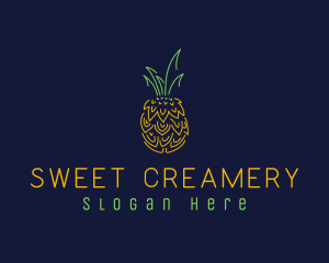 Sweet Pineapple Fruit  logo design