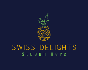 Sweet Pineapple Fruit  logo design