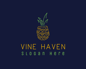 Sweet Pineapple Fruit  logo design