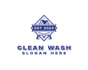 Pressure Washer Cleaning logo design