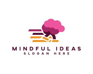 Speed Learning Brain logo design